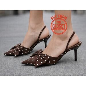 ZARA Embellished Slingback Heels NWT
